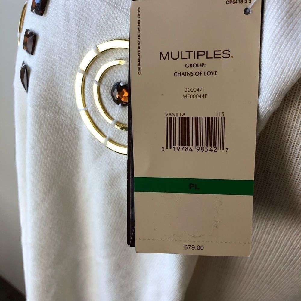 NWT Multiples 3/4 Sleeve Top Size P/L - Picture 7 of 7